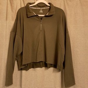 Aerie cropped quarter zip